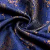 Шарфы мода Мужчины завязать голубое золото жаккардовый шелк шелковый шарф Осенний зимний повседневный деловой костюм Шаул Барри. Ванг