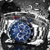 Нарученные часы Reloj Lige Fashion Mens Watch Top The The Brusewatch Мужские кварцевые часы синие водонепроницаемые хронограф Relogio Masculino