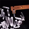 Boncuklar Diğer 1 adet doğal kristal sütun Clear Quartz Raw Gemstoness Orijinal Maden Beyaz Noktaları Sonlandırılmış Değnek Örneği Druzy