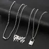 Pendentif Colliers Multicouche Mode Brut Collier En Acier Inoxydable Hip-Hop Charme Street Boy Collier Ras Du Cou Rock Rapper Bijoux