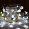 クリスマスの装飾が導かれたスノーフレークストリングライト雪の妖精の花輪の飾り樹年ルームバレンタインデーバッテリー操作