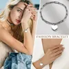 Link Braccialetti Catena Caspita di cuore alla moda Urna per donne in acciaio inossidabile Rettangolo Clip Clip Cremazione Meteathake Regalo Gioielli