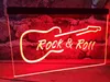 Рок -н -ролл -гитара музыка пиво бар паб клуб 3D -вывески светодиодные знаки Neon Light Home Декор ремесла