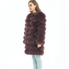 Frauenfell Faux natürlicher echter Mantel Winterjacke Weste Mädchen Leder Mode
