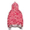 Varsity Heren Designer Hoodies Zip Up Shark Jassen Lange Mouw Kapmantels Losse Camouflage Jas Print Vrouw Bape Hoody 9220