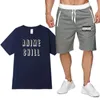 Survêtements pour hommes Survêtements de sport d'été T-shirts Shorts Ensembles Streetwear japonais Fashioin T-shirt Camiseta Masculina Round Hem Te