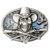 Riemen Diy Belt Buckle Head West Cowboy Gun Skull Metal Wild Western Style Accessoires