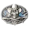 Gürtel DIY Gürtelschnalle Kopf West Cowboy Gun Skull Metall Wild Western Style Zubehör