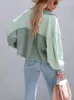 Womens Jackets Women Coat Jackets Autumn Fashion Long Sleeve Casual Vintage Green Top Korean Cardigan Oversize Loose Jacket Female Clothes 230114