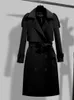Womens Trench Coats Coats Woman Winter Fashion Lapel Doublebreasted Womens Long Trench Coat for Women Overcoat Female Womens Windbreaker 230114