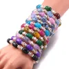 Bracelet 10/Pcs Mixed Color Beaded Bracelet Fashion Women Shiny Wholesale Jewelry