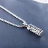 Anhänger Halsketten Urne Feuerbestattung Memorial Haustier Edelstahl Baumeln Vintage Mode Schmuck Für Männliche Drop Geschenke Mujer