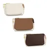 M58009 MINI POCHETTE ACCESTOIRES 상징적 인 패션 7A 여성 캔버스 파우치 이브닝 클러치 Zippy 체인 지갑 동전 지갑 전화 슬링 백 51980