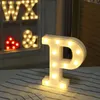 Novelty Items Letter Night Light DIY English Alphabet Luminous Lamp Decoration For Party Bedroom Wedding Birthday Christmas