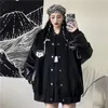 Womens Jackets HOUZHOU Baseball Bomber Jacket Women Goth Harajuku Patchwork Oversize Leather Jackets Kpop Korean Streetwear Gothic Spring Coat 230114