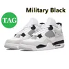 With Box 4 Basketbalschoenen Heren Dames 4s Black Cat Red Cement Military Black Thunder Midnight Navy University Blue Heren Trainers Sport Sneakers