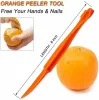 フルーツ野菜ツールイージーオレンジピーラーツールプラスチックレモン柑橘類のピールカッター野菜スライサーフルーツキッチンガジェットドロップFY4072