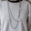 Kedjor Punk Metal Cool CollarBone Chain Disco Necklace Hip Girl Web Celebrity and Ins Pants