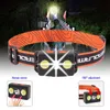 Headlamps Portable Mini XPE COB LED USB Rechargeable Camping Head Lamp Magnet Sensing Headlights For Fishing