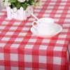 Table Cloth Plastic Tablecloths Outdoor Picnic Red Plaid Covers Disposable Party Cover Rectangle Desk Waterproof