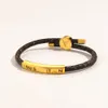 6lvm Designers Uomo Donna Bracciale con lettera di marca Bracciale di lusso Designer di gioielli in finta pelle Bracciale in acciaio inossidabile placcato oro 18 carati Regali di nozze J