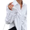 Women's Blouses & Shirts European And American Simple Fashionable 2023 Green Silhouette Loose Cotton Shirt