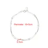 Link Bracelets Chain Fashion Silver Beads Bracelet Double Layer Exquisite Simple Women Fine Jewelry Accessories