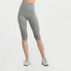 Tenues de yoga Printemps Eté Pantalon taille haute Leggings d'entraînement extensibles Femmes Collants de sport sexy à cinq points Couture en maille