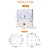DH-80 AC Analoge Ammeter 1A 2A 3A 5A 10A 15A 20A 30A 50A ETC Pointer Meter/ Current Meter