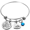 Charm-Armbänder „Not Sisters By Blood But Heart“-Geburtsstein-Armband, Freundschaftsgeschenke „Ich liebe dich“.