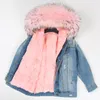 Pelliccia sintetica da donna LIBIELIY Giacca di jeans Cappotto foderato naturale Cappotti invernali da donna Bello