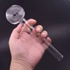 DHL 무료 50mm BIG BALL GLASS 오일 버너 파이프 8 인치 두께의 흡연 튜브 DAB RIG BONG WATER BUBBLER HUTKAH SHISHA를위한 투명한 명확한 Pyrex 흡연 파이프