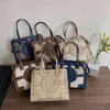 6AP9 Trend Bag 50 Off 2022 Nya modehandväskor duk med läderfärgsmatchande shoppinglåt