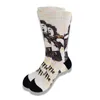 Chaussettes pour hommes Anime mignon dessin animé Hip Hop personnalité Style de rue heureux nouveauté impression et teinture hommes femmes dans le tube SkateboardMen's