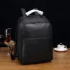 Men's leather backpack new men's business briefcase shoulder bag crossbody bag black cowhide casual square travel bag