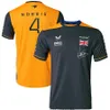 McLarens Moda Erkek T Shirt F1 Takım Üstü Yaz Yeni TShirt Erkekler Doğa Sporları Kısa Kollu Formula Bir Yarış Giyim Çabuk Kuruyan T-Shirt