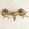 Bathroom Sink Faucets Antique Bronze Brushed Washing Machine And Cold Water Copper Inlet Tap Mixing Wall Faucet Accessories Hr1Bathroom