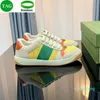 Designer Vintage Screener Casual Sapatos Dirty Mens Shell Sneakers Canvas Classic Leather Butter Beige Ebony Green Treated Black Suede Fashion Sapato feminino DSER