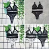 Свисания для купальников в 21SS Женские модные бикини Письма с напечатанной контрастной цвето