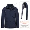 Parka en duvet pour hommes, manteau imperméable, décontracté, Long et épais, avec capuche polaire, vêtements d'extérieur, poches à la mode, Parka 58 Plus, hiver 2023