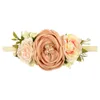 Hair Accessories Artificial Fake Flower Baby Headband For Girls Fashion Pearl Elastic Nylon Bands Vintage Handmade Born