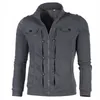 Мужские куртки плюс размер S-4xl Jacket Mens Mens Color Color Stand воротник с длинным рукавом почтовый карман тонкий слой верхняя одежда спортивная