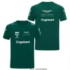 Camisetas de Astons Men's T Shirts f1 Para Hombre y Mujer Camisa Deportiva Con Cuello Redondo y Diseno de Coche de Carreras del equipo
