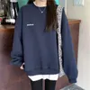 Kadın Hoodies Sweatshirts y2k büyük boyutlu kadınlar sonbahar sokak kıyafeti mektubu baskı siyah sweatshirt harajuku kapüşonlu goth punk kadın ceket hoo