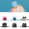 Party Hats 1Pc Birthday Cap Flower Crown 1st Sequin Hat Born Baby 1 Year Headband Colorful Decorations Wholesale