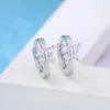 Stud Earrings Lovely 925 Sterling Silver Butterfly Inlaid Cubic Zircon Crystal For Women Jewelry Wholesale