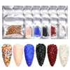 Nagelkonstdekorationer 50g 1,2 mm-1,3mm 1440st Swarovsk I Crystal 3D Non Fix Flatback Rhinestones skor och dansdekoration