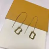 Vrouwen Stick Street Fashion Earrings Designer Jewely Dames oors Letters Gold Chain Earring Nieuwe ontwerpers Accessoires D2301144F