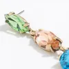 Boucles d'oreilles pendantes en cristal, 3 couleurs, haute qualité, bijoux tendance, cadeaux d'anniversaire pour femmes, accessoires de Collection, lustre