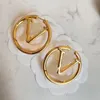 Top Paris Hoop Jewelry Akcesoria Kościelne Kolki luksusowe 18K Gold Ear Studs Lady Nice Christmas Gift with Box Louise Vutton Viuton